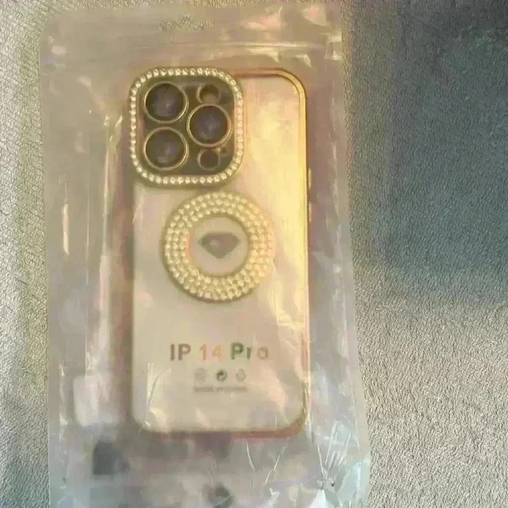 iPhone 14 Pro Diamond Case, Clear Glitter Shiny Shockproof